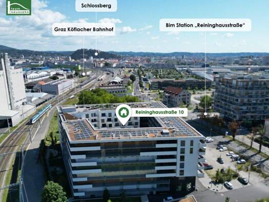 Wohnung zur Miete 610 € 2 Zimmer 52,4 m² 6. Geschoss Reininghausstraße 10 Eggenberg Graz 8020