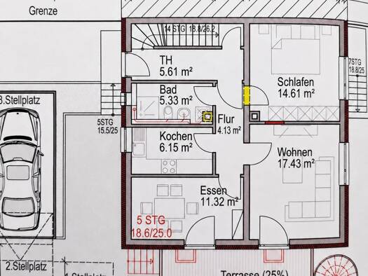 Terrassenwohnung zur Miete 845 € 3 Zimmer 65 m² Geschoss 1/3 frei ab 01.01.2027 Rehnenhof/Wetzgau Schwäbisch Gmünd 73527