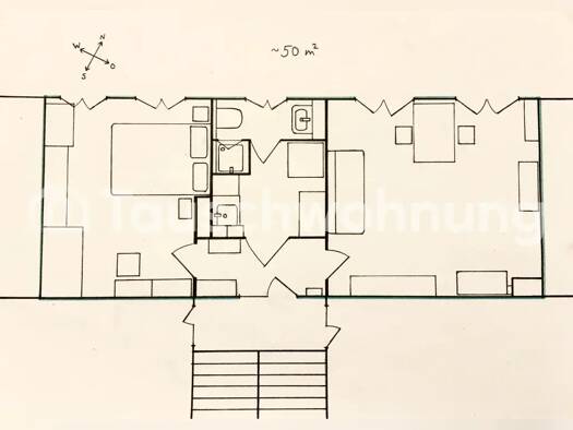 Wohnung zur Miete Tauschwohnung 317 € 2 Zimmer 50 m² 2. Geschoss Connewitz Leipzig 04277