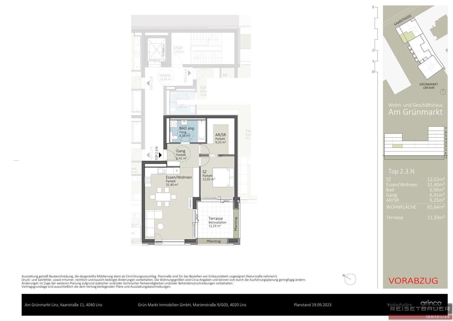 Wohnung zum Kauf 519.548 € 2,5 Zimmer 65,6 m²<br/>Wohnfläche 2.<br/>Geschoss Kaarstraße 11 und 13 Urfahr Linz 4040