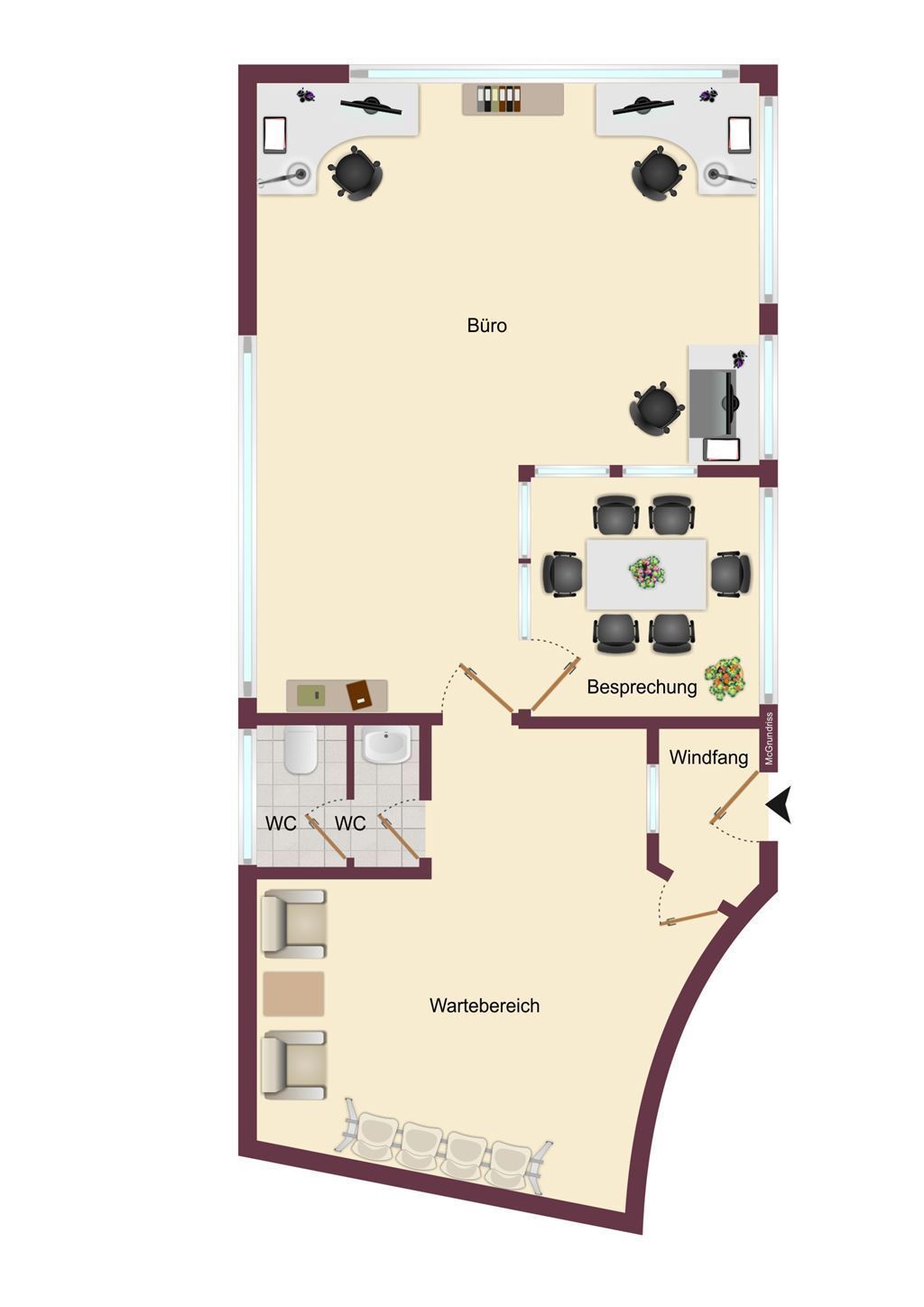 Praxis zur Miete 15 € 74 m²<br/>Bürofläche Malserstraße 11, Top 2 Landeck 6500