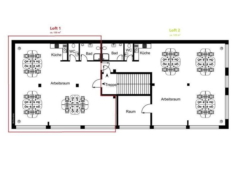 Bürofläche zur Miete 1.230 € 1 Zimmer 130 m² Bürofläche Maschen Seevetal 21220