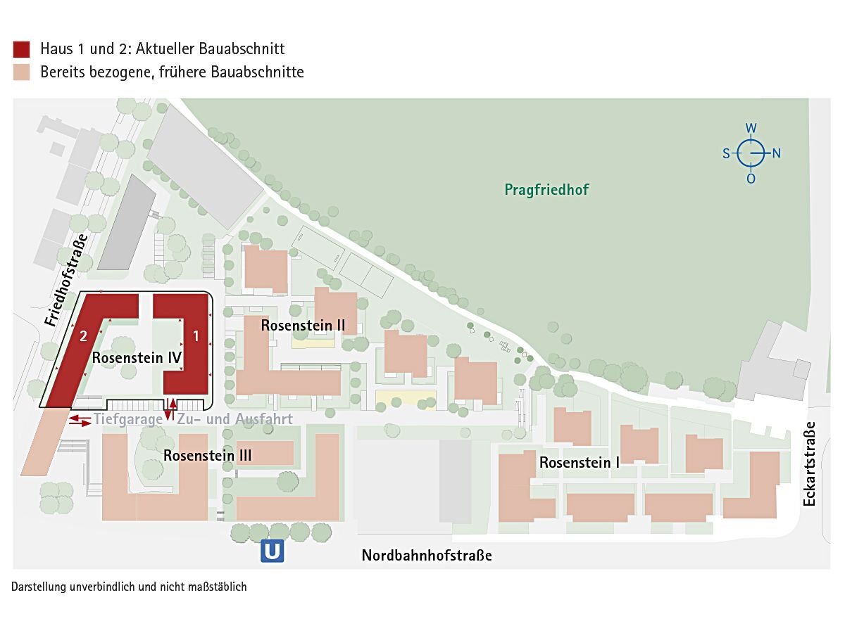 Wohnung zum Kauf provisionsfrei 370.000 € 2 Zimmer 49,7 m²<br/>Wohnfläche 1.<br/>Geschoss Friedhofstraße 16 Am Pragfriedhof Stuttgart 70191