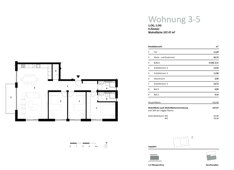 Wohnung zum Kauf - Erstbezug provisionsfrei 650.000 € 4 Zimmer 107,5 m² 1. Geschoss frei ab 31.07.2027 Bad Vilbel 61118