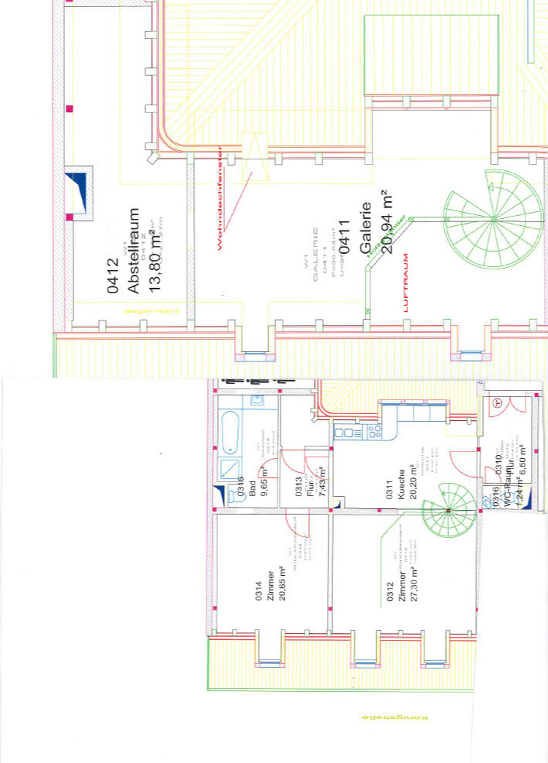 Maisonette zur Miete 920 € 2 Zimmer 105 m²<br/>Wohnfläche 01.01.2025<br/>Verfügbarkeit Innere Neustadt (Königstr.) Dresden 01129