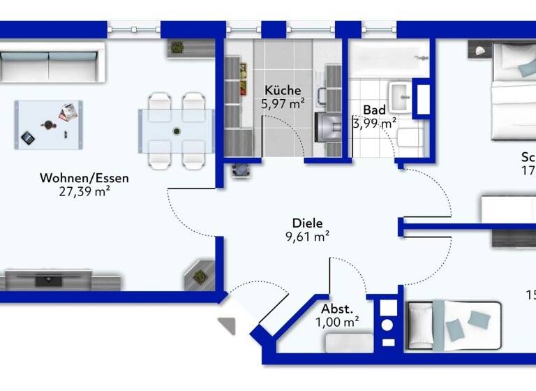 Wohnung zum Kauf 350.000 € 3 Zimmer 89,6 m²<br/>Wohnfläche Plauen (Friedrich-Hegel-Str.) Dresden 01187