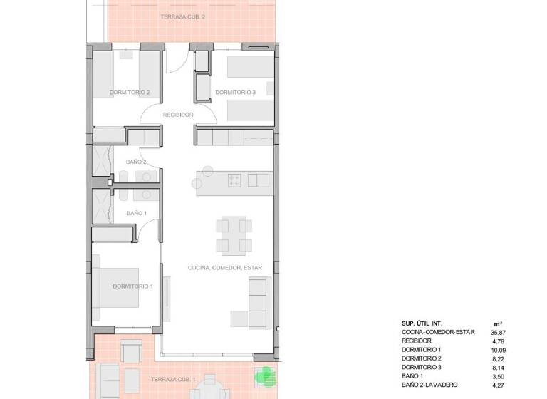 Wohnung zum Kauf provisionsfrei 294.900 € 4 Zimmer 106 m² Avenida el Ras Gran Guardamar del Segura 03149