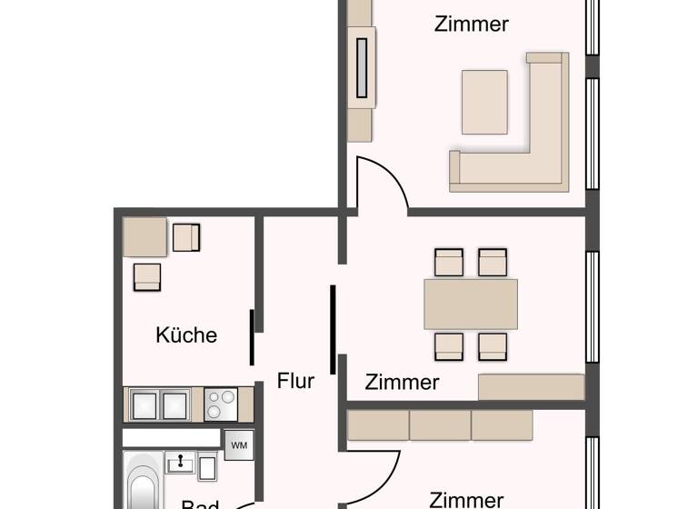 Wohnung zum Kauf als Kapitalanlage geeignet 157.000 € 3 Zimmer 62,9 m² Urho-Kekkonen-Str. 3 Toitenwinkel Rostock 18147