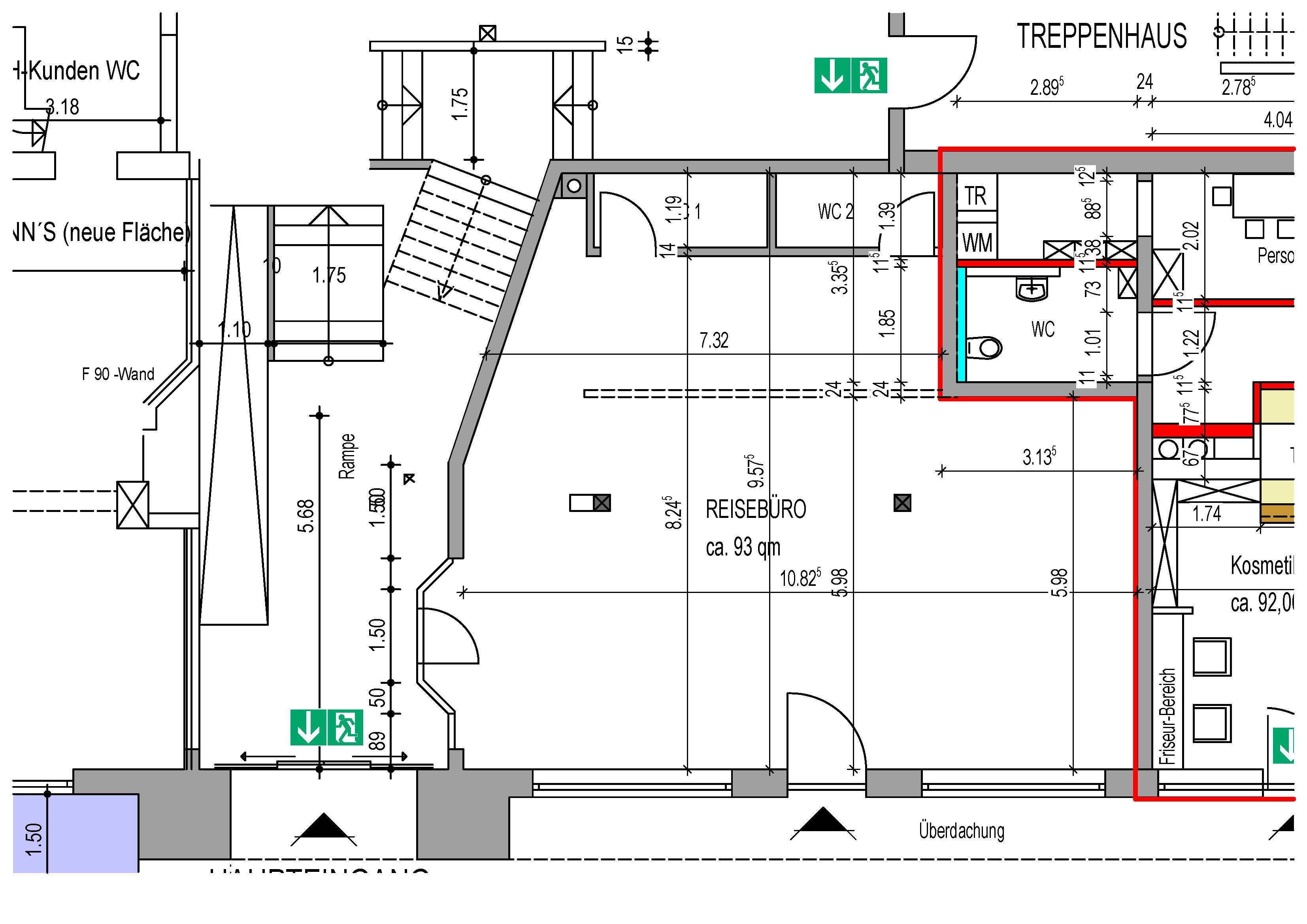 Laden zur Miete provisionsfrei 1.400 € 1 Zimmer 93 m²<br/>Verkaufsfläche Bloherfelder Str. 2-6 Dobben Oldenburg 26129