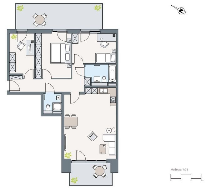 Wohnung zur Miete 800 € 4 Zimmer 108,6 m²<br/>Wohnfläche ab sofort<br/>Verfügbarkeit Rütscher Straße 56 Ponttor Aachen 52072