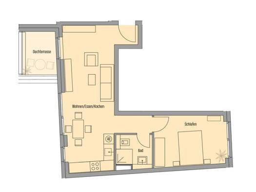 Wohnung zum Kauf - Neubau provisionsfrei 507.900 € 2 Zimmer 50 m² 5. Geschoss Sachsenhausen Frankfurt am Main 60594