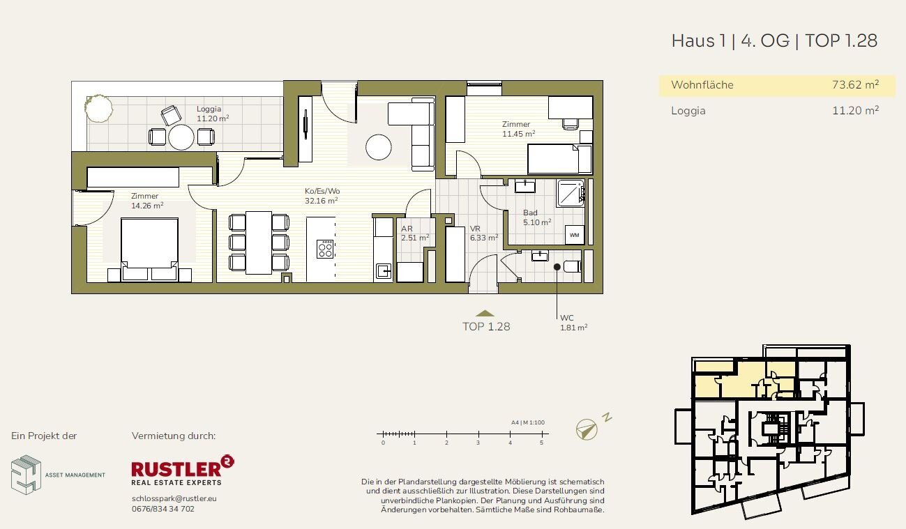 Wohnung zur Miete 769 € 3 Zimmer 73,6 m²<br/>Wohnfläche 01.09.2025<br/>Verfügbarkeit Straßgang Graz 8054