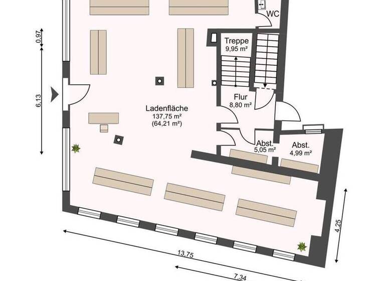 Ladenfläche zum Kauf 287.000 € 1 Zimmer 150 m² Verkaufsfläche Bad Windsheim 91438