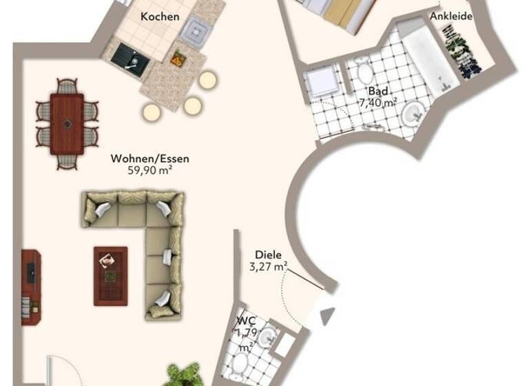 Terrassenwohnung zum Kauf 295.000 € 2 Zimmer 91,5 m²<br/>Wohnfläche 3.<br/>Geschoss Kernstadt Biberach an der Riß 88400