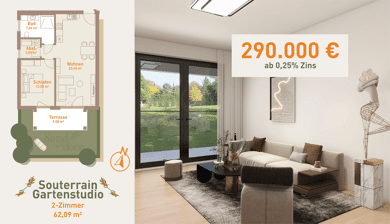 Wohnung zum Kauf - Neubau 290.000 € 2 Zimmer 62,1 m² Souterrain Werneuchen Werneuchen 16356