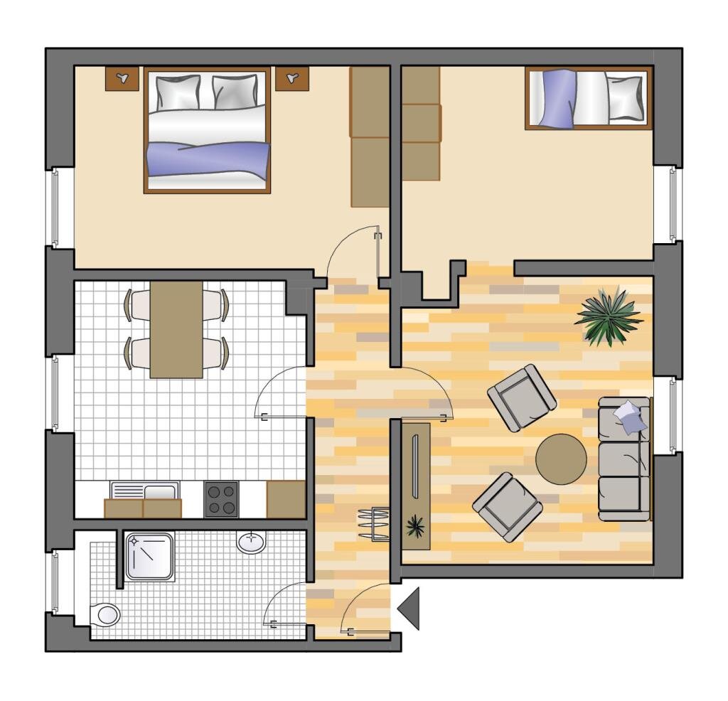 Wohnung zur Miete 549 € 3 Zimmer 69,8 m²<br/>Wohnfläche 2.<br/>Geschoss Bahnhofstraße 36 Stadtkern - Nord Heiligenhaus 42579