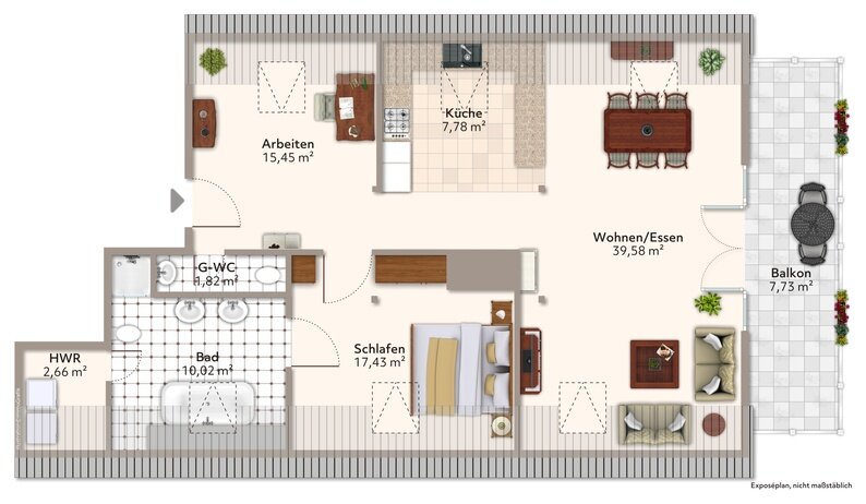 Wohnung zum Kauf 1.190.000 € 2,5 Zimmer 102,6 m²<br/>Wohnfläche Weißach Rottach-Egern 83700