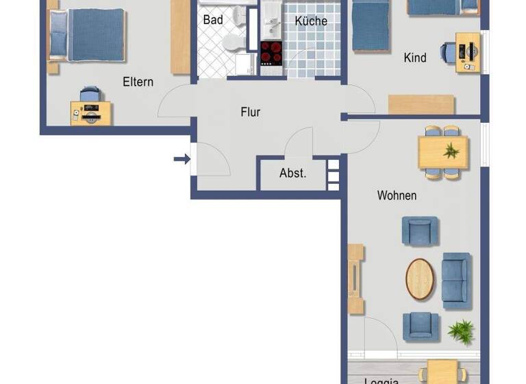 Wohnung zum Kauf provisionsfrei 224.900 € 3 Zimmer 75 m² 14. Geschoss Neuselsbrunn 54 Neuselsbrunn Nürnberg 90471