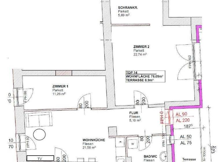 Wohnung zum Kauf 249.000 € 3 Zimmer 78 m² EG Wiener Neustadt 2700