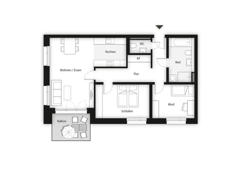 Wohnung zum Kauf 507.000 € 3 Zimmer 85,8 m²<br/>Wohnfläche 1.<br/>Geschoss Geschwister-Scholl-Straße 20 Herzo Base Herzogenaurach 91074