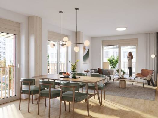 Wohnung zur Miete - Erstbezug 997 € 2 Zimmer 55,4 m² 7. Geschoss frei ab 01.11.2026 Billy-Wilder-Promenade 3 Landstraße 1030