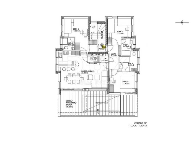 Wohnung zum Kauf 534.200 € 4 Zimmer 123 m² 2. Geschoss Novalja