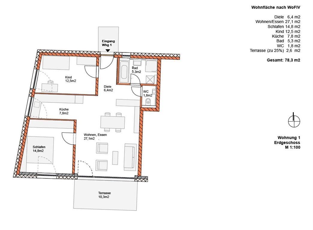 Wohnung zur Miete 900 € 3 Zimmer 78,3 m²<br/>Wohnfläche ab sofort<br/>Verfügbarkeit Ellwangen - Ost 15 Ellwangen (Jagst) 73479