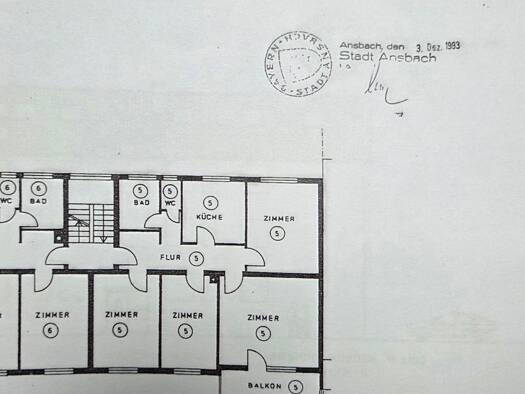 Wohnung zur Miete 950 € 4 Zimmer 95 m² Geschoss 3/4 frei ab 01.01.2026 Ansbach 91522