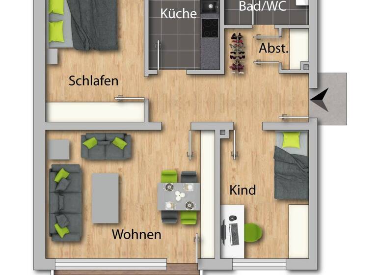 Wohnung zum Kauf 317.000 € 3 Zimmer 70 m² 6 Geschosse frei ab sofort Harksheide Norderstedt 22846