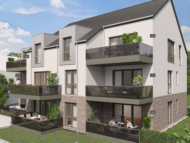 Wohnung zum Kauf - Erstbezug provisionsfrei 519.900 € 2 Zimmer 62,2 m² 1. Geschoss Alfred-Göbel-Weg 14 Bergen-Enkheim Frankfurt am Main 60388