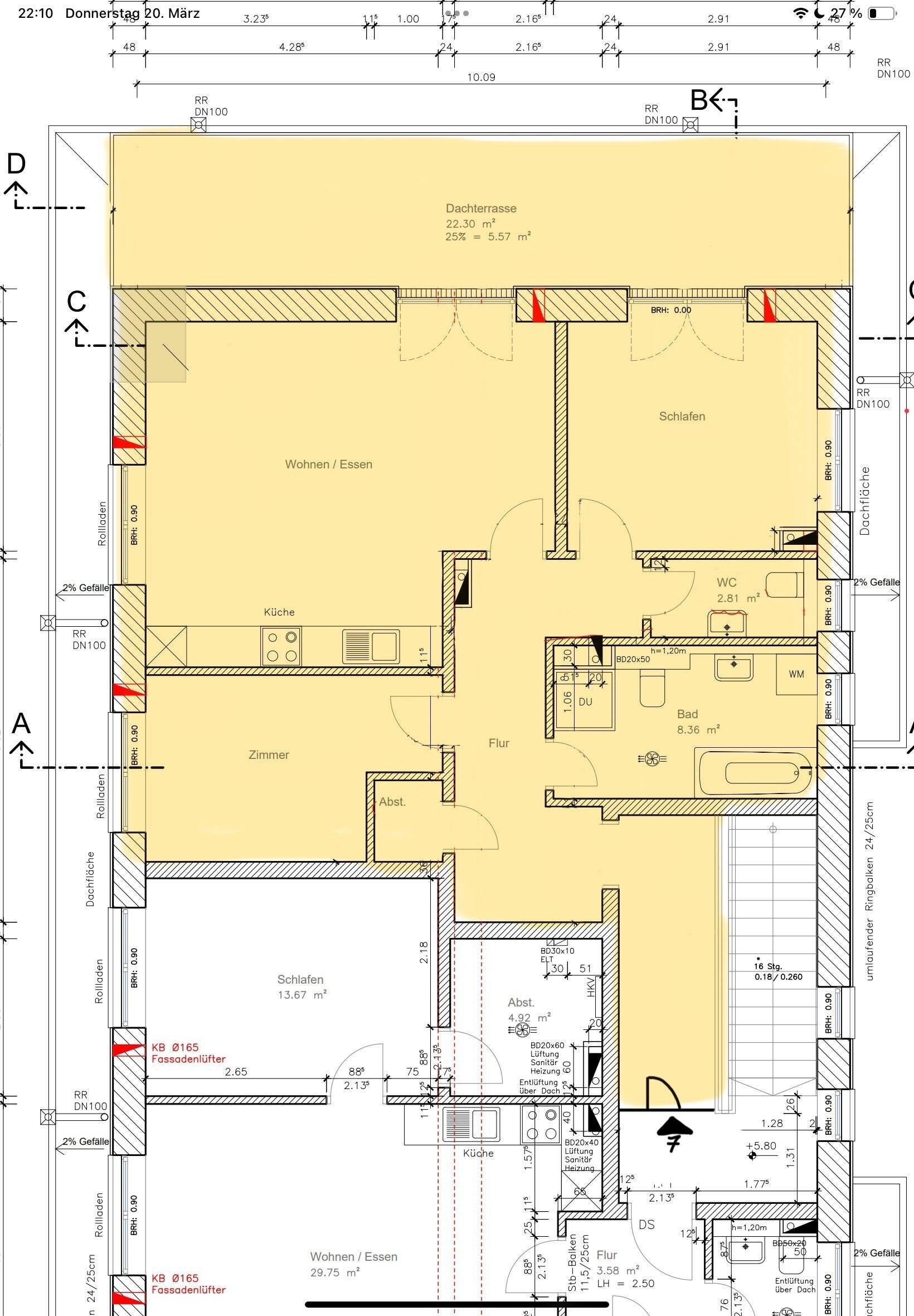 Penthouse zur Miete 1.870 € 3 Zimmer 93,8 m²<br/>Wohnfläche 2.<br/>Geschoss 01.04.2025<br/>Verfügbarkeit Theodor-Storm-Straße 8 Rahlstedt Hamburg 22149