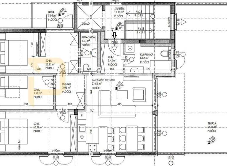 Wohnung zum Kauf 835.360 € 3 Zimmer 104 m² 3. Geschoss Dubrovnik