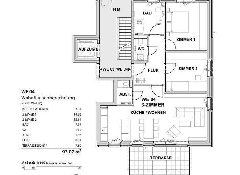 Wohnung zur Miete 1.300 € 3 Zimmer 93,1 m² EG frei ab 01.06.2026 Uetersen 25436