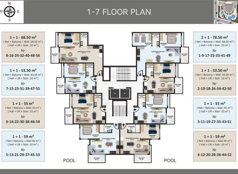 Penthouse zum Kauf 1.250.000 € 5 Zimmer 120 m² EG Antalya 07425