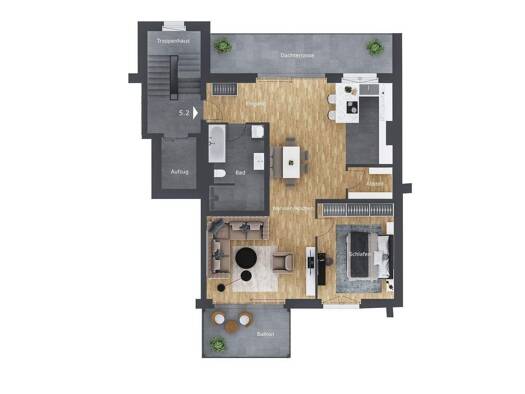 Penthouse zum Kauf provisionsfrei 599.600 € 2 Zimmer 99,9 m² 5. Geschoss frei ab 01.02.2027 Humbserstraße Südstadt Fürth 90763