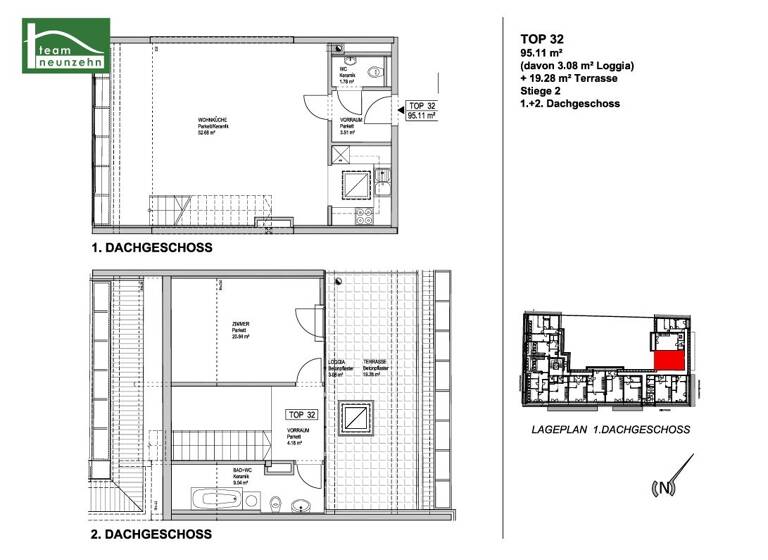 Wohnung zur Miete 1.319 € 2 Zimmer 92 m² Innstraße 23 Wien 1200