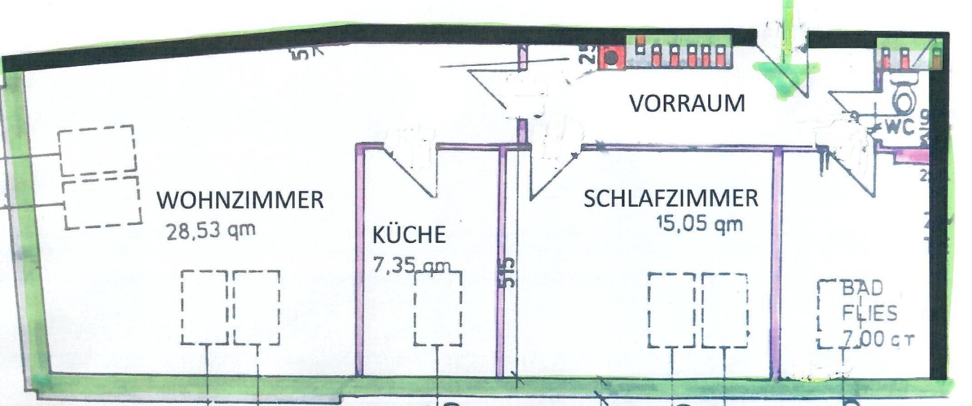 Wohnung zur Miete 621 € 2 Zimmer 67 m²<br/>Wohnfläche Muhrengasse Wien 1100