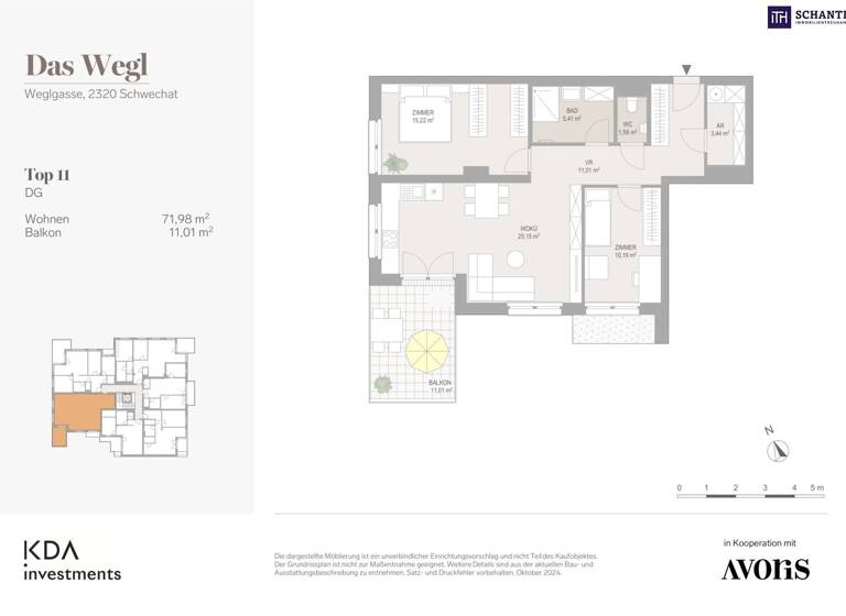 Wohnung zum Kauf - Erstbezug 417.410 € 3 Zimmer 72 m² 2. Geschoss Weglgasse Schwechat 2320