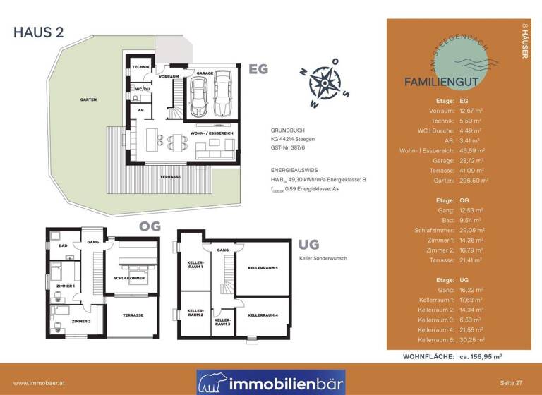 Doppelhaushälfte zum Kauf - Erstbezug 605.000 € 5 Zimmer 157 m² 344 m² Grundstück Binderweg Steegen 4722