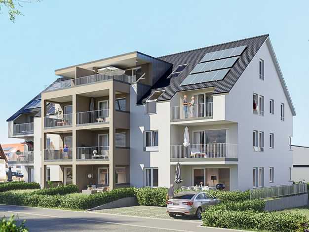 Terrassenwohnung zum Kauf - Neubau provisionsfrei 384.000 € 2 Zimmer 52,3 m² EG Breite Straße 15 Nufringen 71154