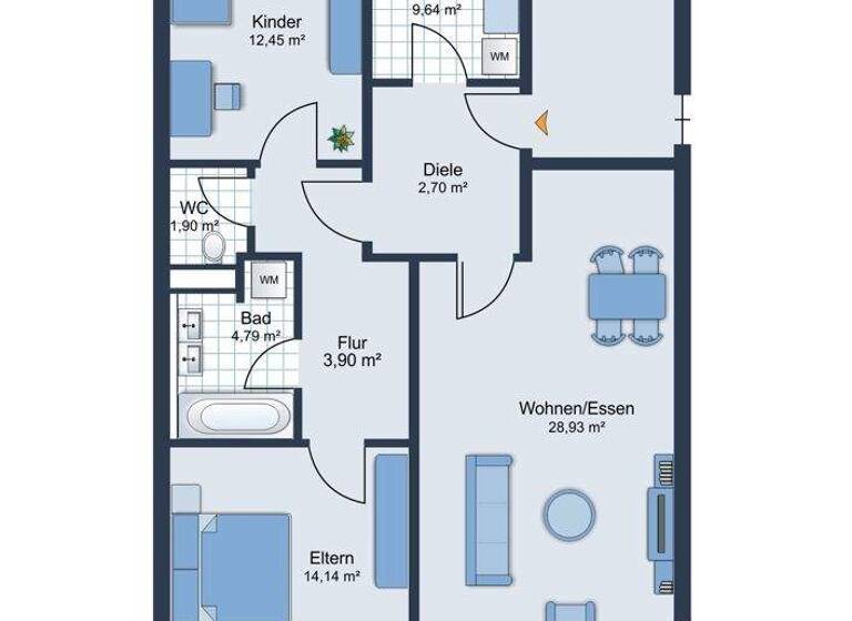 Wohnung zum Kauf 295.000 € 3,5 Zimmer 88 m² EG Fischbach Friedrichshafen 88048