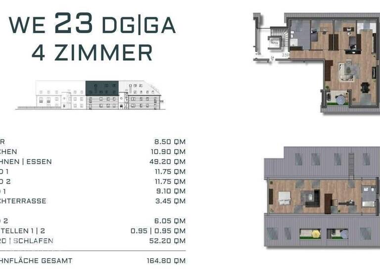 Wohnung zum Kauf - Erstbezug provisionsfrei 864.500 € 4 Zimmer 164,8 m² 2. Geschoss Willich 47877
