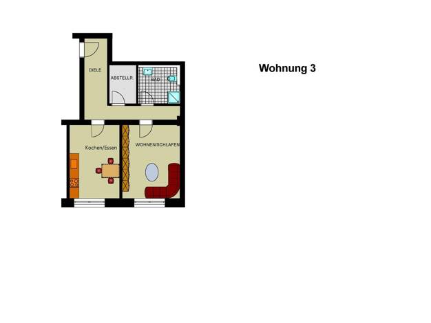 Wohnung zur Miete - Erstbezug 695 € 2 Zimmer 56 m² EG frei ab 01.09.2025 Kray Essen 45307