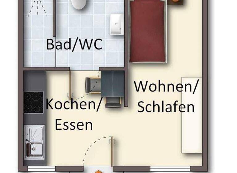 Studio zur Miete 250 € 1 Zimmer 25 m² frei ab 01.03.2026 Aschendorf 26871