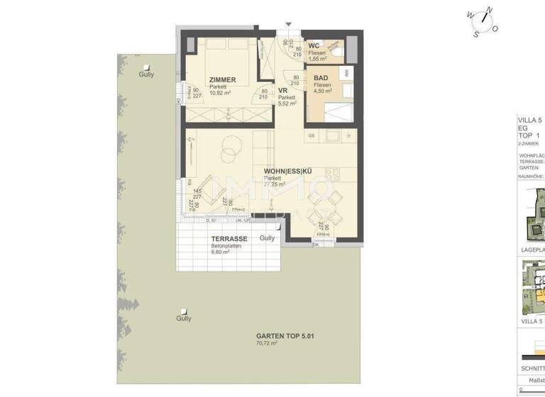 Wohnung zum Kauf - Erstbezug 330.000 € 2 Zimmer 50,1 m² Krems an der Donau 3500