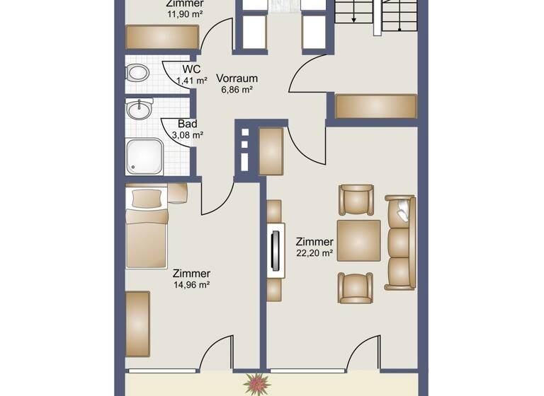 Wohnung zum Kauf 409.000 € 3 Zimmer 80,6 m²<br/>Wohnfläche Degerloch Stuttgart / Degerloch 70597