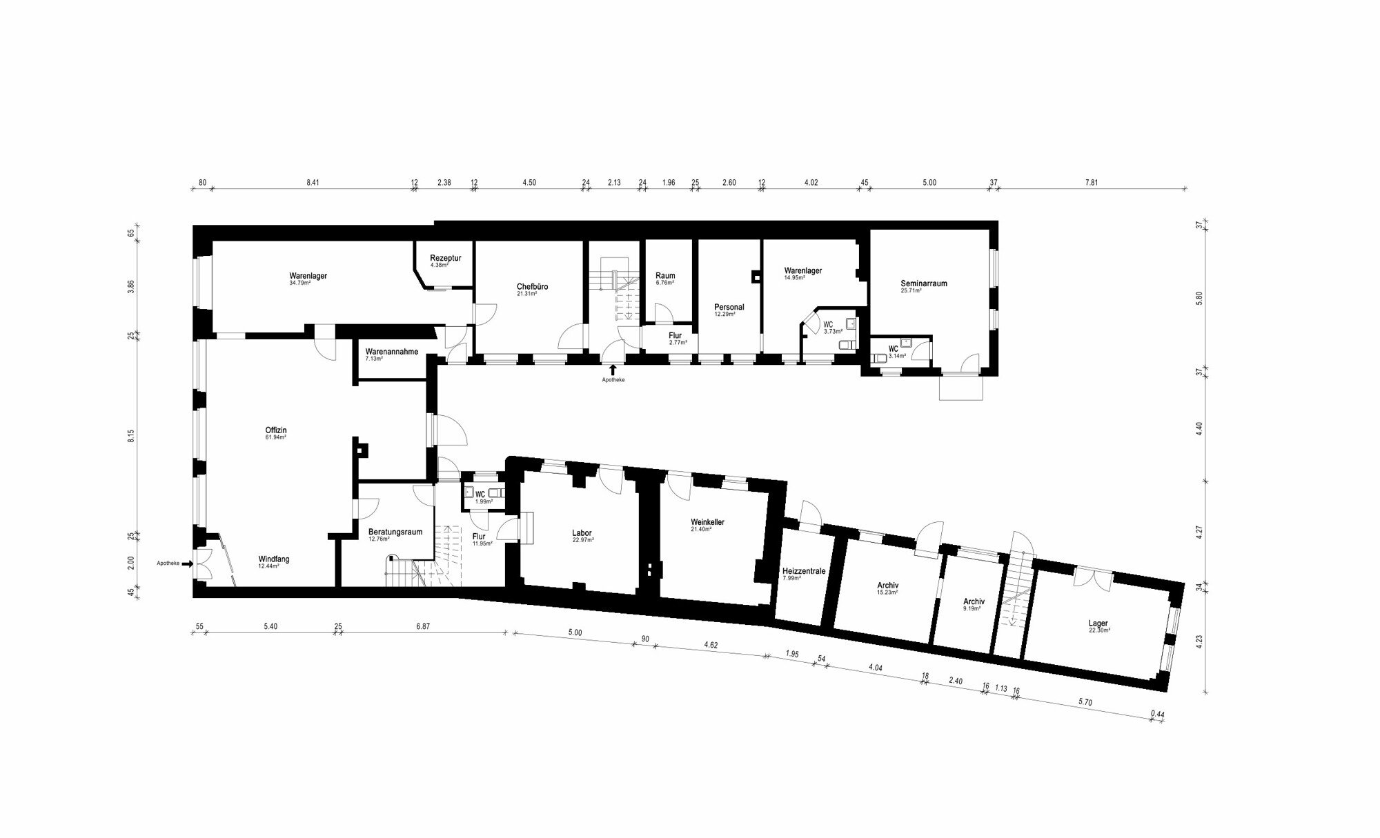 Mehrfamilienhaus zum Kauf als Kapitalanlage geeignet 690.000 € 33 Zimmer 926,8 m²<br/>Wohnfläche 880 m²<br/>Grundstück Frauenstraße 24 Grimma Grimma 04668