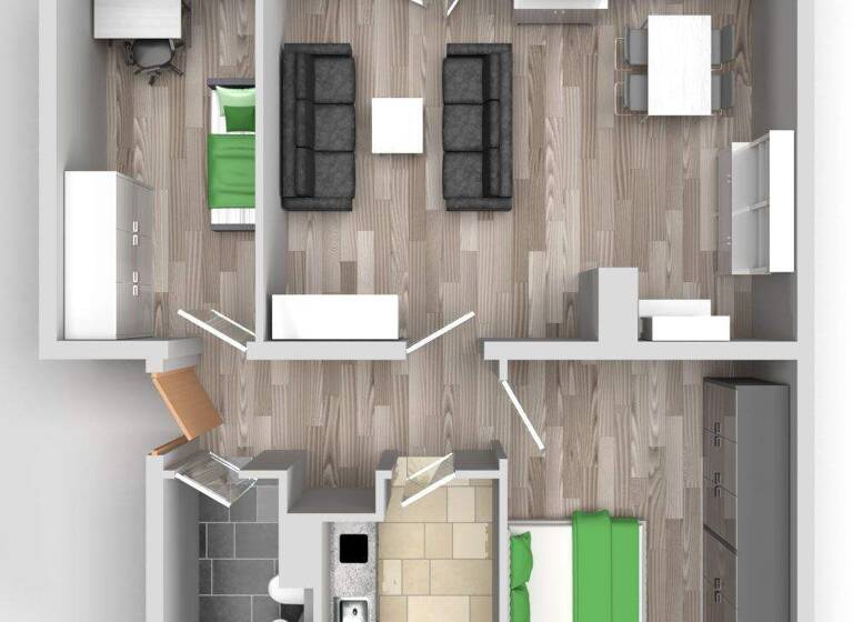 Wohnung zur Miete 488 € 3 Zimmer 69,7 m² 4. Geschoss Vogelweide 31 Südstadt Halle (Saale) 06130