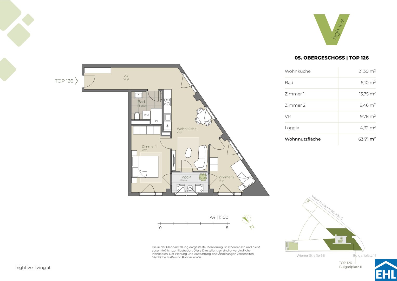 Wohnung zur Miete 759 € 3 Zimmer 59,4 m²<br/>Wohnfläche 5.<br/>Geschoss Waldegg Linz 4020