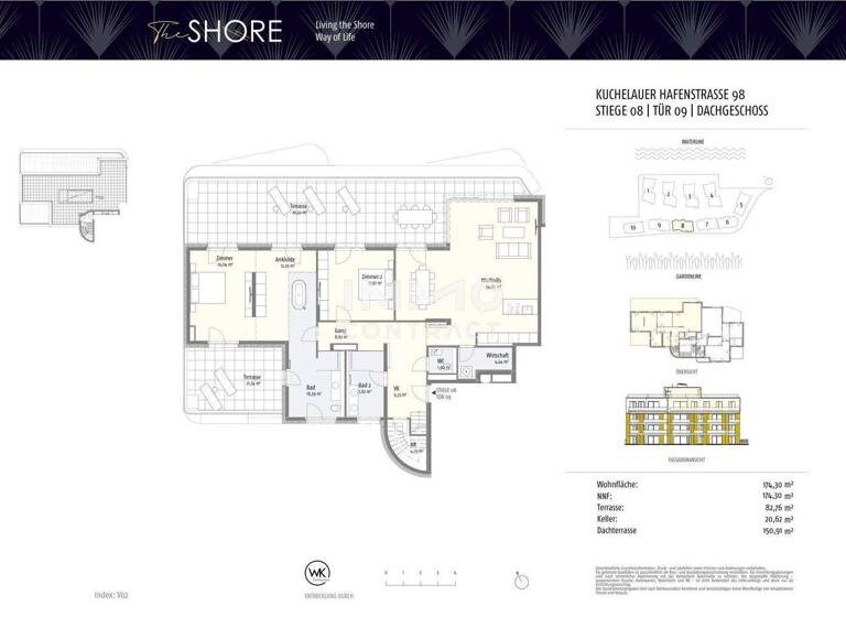Penthouse zum Kauf - Erstbezug 1.850.000 € 3 Zimmer 169,8 m² Wien 1190